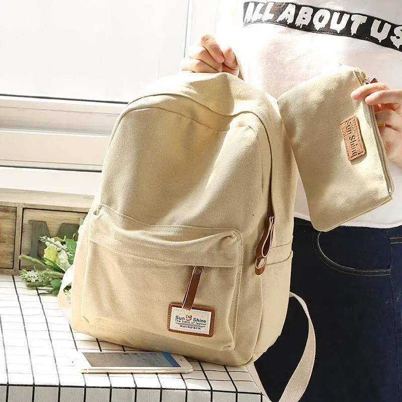 New Style Fashion Beautiful Canvas Backpacks College High Capacity Laptop Backpack