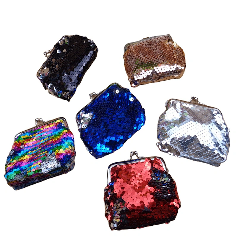 Factory direct sale new sequin coin purse cute series shiny shell buckle bag