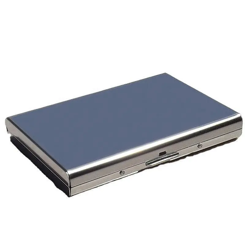 Credit Name Card Holder Metal Business ID Cardholder PU Card Box Bag Organizer Mini Wallet Men Minimalist Leather Card Case