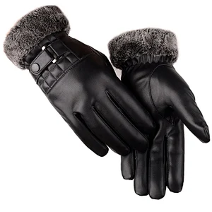 Winter Touch Screen Gloves Business Driving Men's Gloves Thickened Plus Velvet Warmth Riding Outdoor Cotton Gloves