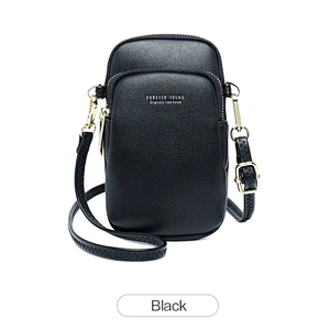 2020 new Korean version of simple diagonal bag ladies mobile phone bag PU pure color wild single shoulder fashion small bag