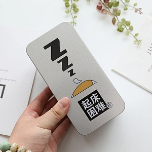 Double-Layer Tinplate Stationery Box Korea Creative Boys Girls Student Pencil Bag Multifunctional Storage Box