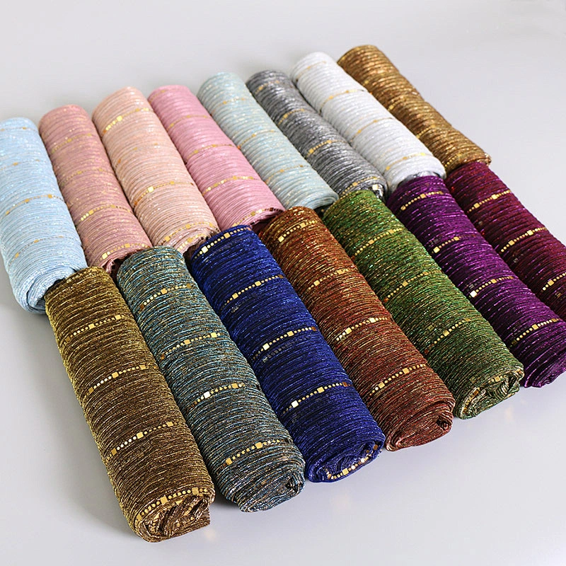 2020 Fall New Ladies Scarf Corduroy Sequined Scarf Headscarf Islamic Hijab Autumn Winter Headscarves