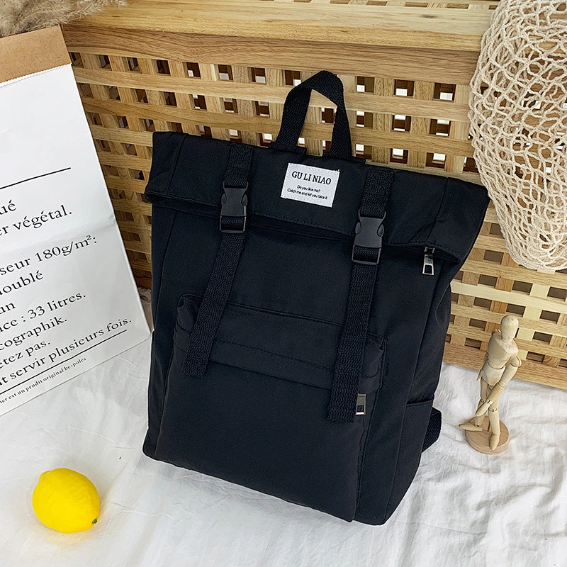 Fashion Design Rolling Top High School Bag College School Backpack For Boys Girls