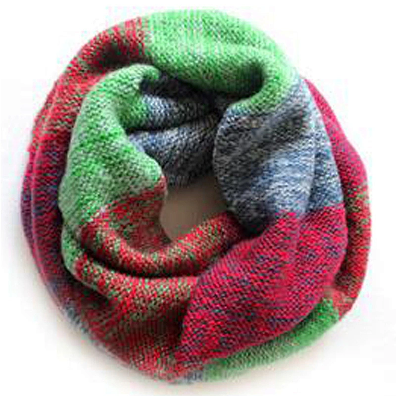 Hot Style Autumn Winter Knit Pullover Collar Female Korean Version Super Long Gradient Color Warm Collar Scarf