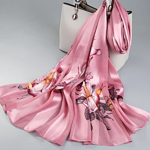 2020 New Spring Summer Thin Silk Scarf Women Wild Sunscreen Travel Shawl Rectangular Custom Silk Mother Gauze Scarves