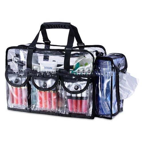 Wholesale Women Travel Tote Zipper Clear Makeup Transparent Bags Pvc Cosmetic Storage Bag