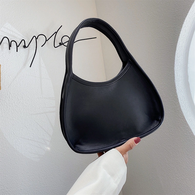 2020 New PU Leather Shoulder Bags Ladies Clutch Hand Bags Solid Color Small Purses Tote Handbags For Women