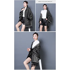 New Style Shawl Scarf Tassel With Sleeve Mink Velvet Thick Cloak Red Cheongsam Wedding Outer Coat Women Shawls