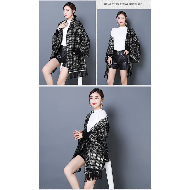 New Style Shawl Scarf Tassel With Sleeve Mink Velvet Thick Cloak Red Cheongsam Wedding Outer Coat Women Shawls