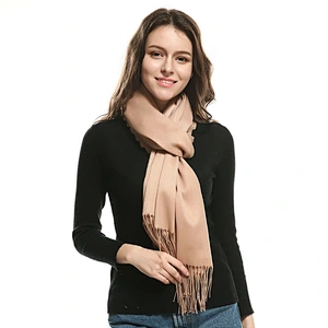 2020 thickened autumn winter cashmere scarf solid color women's shawls tassels warm cashmere scarf hijab