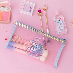 2020 New Creative Flamingo Pencil Case Harajuku Laser Shell Student Pencil Case