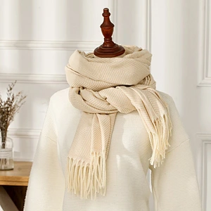 Autumn Winter New Herringbone Scarf Women Korean Version Cashmere Thick Shawl Warm Collar Scarf Wholesale