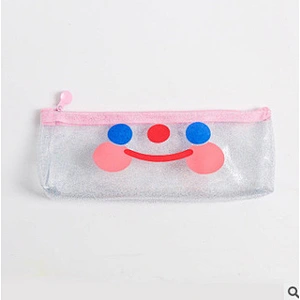 Transparent PVC Pencil Bag Portable Large Capacity Student Stationery Storage Clear Pencil Box