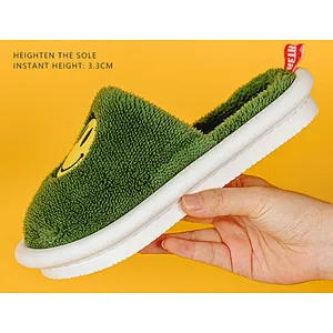 Wholesale Autumn Winter Cute Smiling Cotton Slippers Female Household Parent-Child Indoor Non-Slip Children Home Slippers