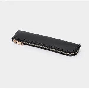 Soft PU Leather Pencil Pen Case Pouch Holder Stationery Bag Zipper Pouch