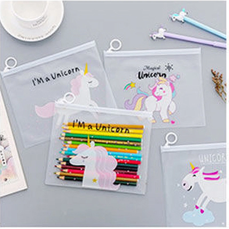 Custom Pattern Wholesale PVC Waterproof Cartoon Cactus Kawaii Pvc Pencil Bag Document Bag