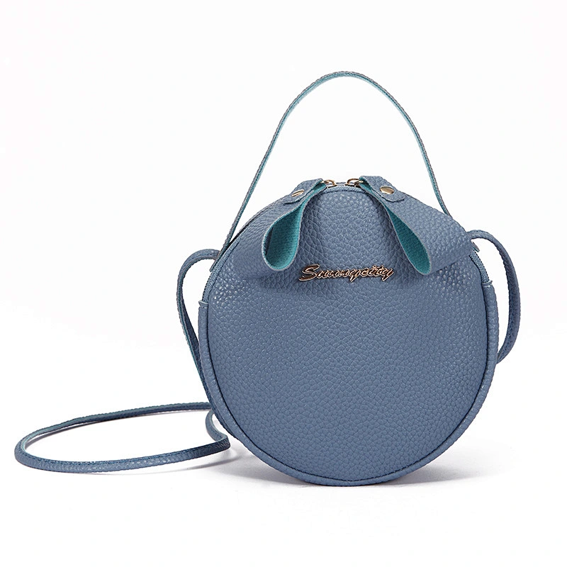 Summer New Designer Mini Round PU Leather Cute Crossbody Bag Women Handbag