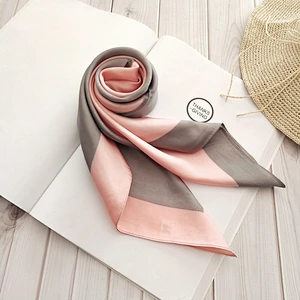 Korean Ins Small Square Scarf Color Matching Literary Small Silk Scarf Decoration Small Scarf For Female