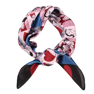 Spring and autumn wild new decorative ladies small square scarf custom print satin silk square scarf