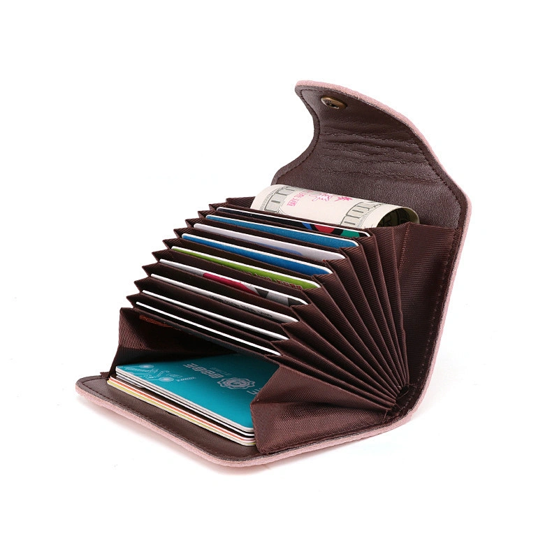 Custom Cheap Gift Rfid Blocking Pu Leather Credit Card Or Id Card Holder