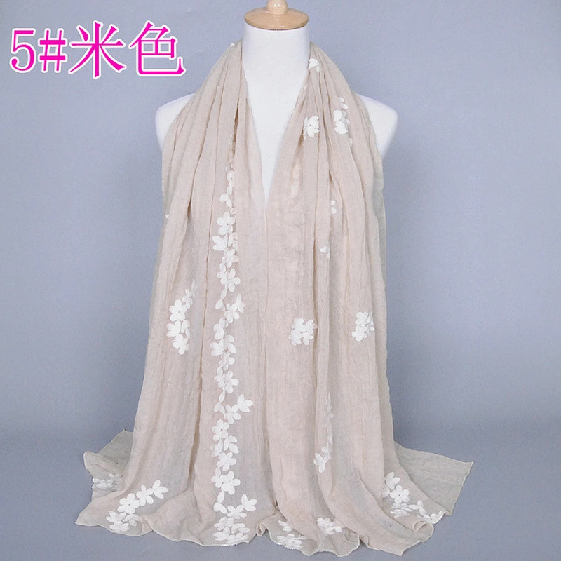 Wholesale 2020 Hot Sale Cheap Infinity Scarf Women Hijab Pleated Cotton Crinkle Scarf
