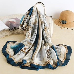 2020 Factory Direct Spring Summer Silk Satin Scarf Female Beach Sunscreen Silk Scarf Shawl