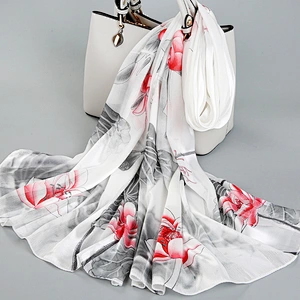 2020 New Spring Summer Thin Silk Scarf Women Wild Sunscreen Travel Shawl Rectangular Custom Silk Mother Gauze Scarves