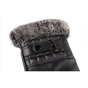 Winter Touch Screen Gloves Business Driving Men's Gloves Thickened Plus Velvet Warmth Riding Outdoor Cotton Gloves