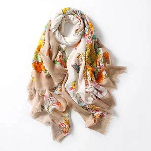 New fashion silk big square scarf printed cashmere silk scarf all-match decorative scarf women