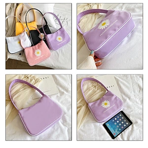 2021 Female Nylon Casual Tote Bag Flower Printed Women Handbag Female Small Bag Mini Shoulder Bags