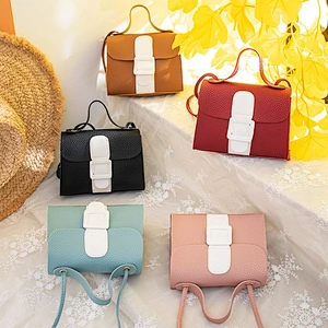 Lychee Pattern Small Bag 2021 Japan Korea New Female Shoulder Portable Casual Color Matching Crossbody Bag