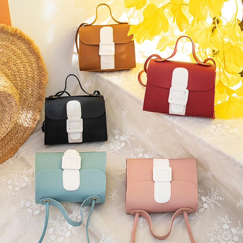 Lychee Pattern Small Bag 2021 Japan Korea New Female Shoulder Portable Casual Color Matching Crossbody Bag
