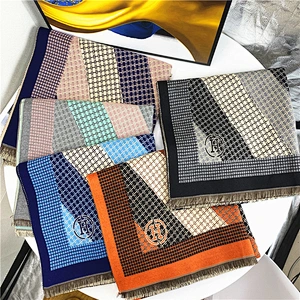 Wholesale Thickened Warmth Cashmere Scarf Korean Version Double-Sided H Letter Shawl Scarf For Women