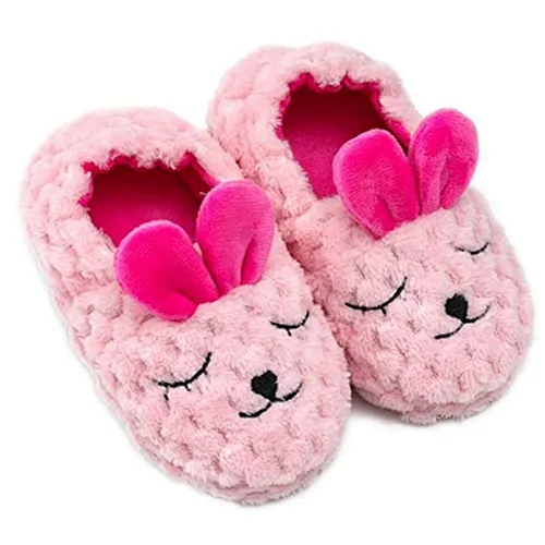 Customize Cute Closed Toe Pink Keep Warm Rabbit Shaped Plush Thermal Slippers Slipper Shoes
