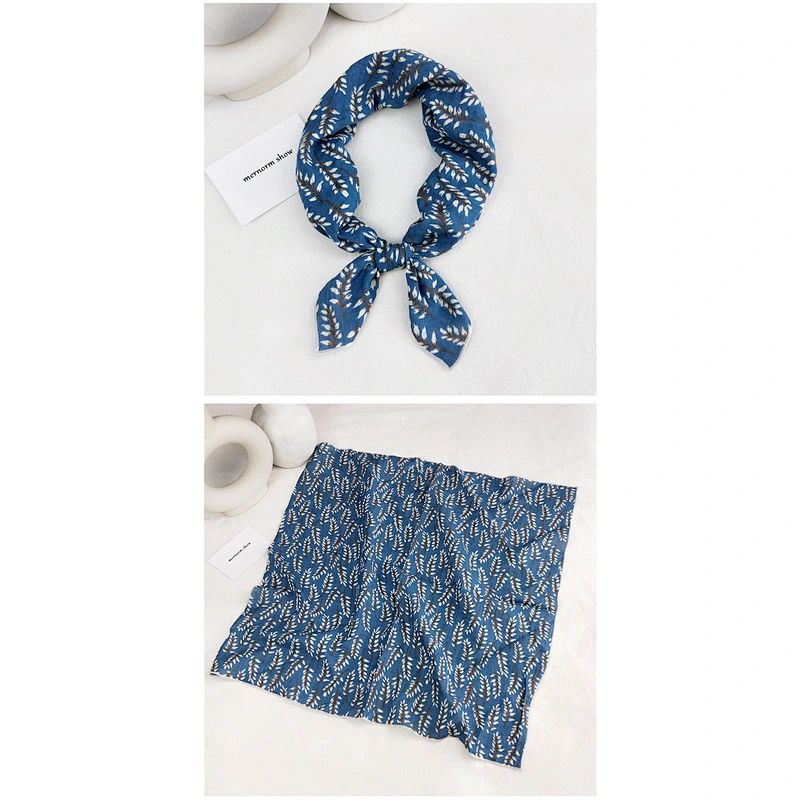 New Cotton And Linen Small Square Scarf Women Spring Autumn Fashion Wild Korean Turban Work Hip-Hop Scarf