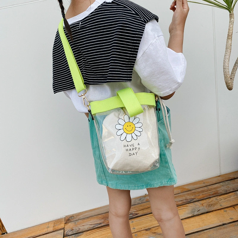 2020 Clear PVC Canvas Bags Girls Cute Single Shoulder Messenger Handbags Kids Girls Casual Mini Crossbody Bags