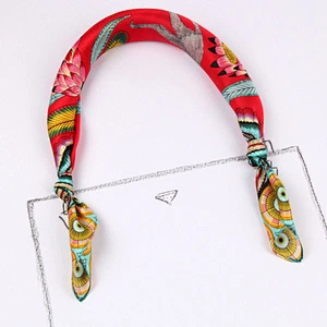 New small square scarves plant printed temperament women printed 100% small silk scarf square