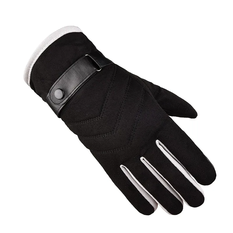 Factory Direct New Winter Men'S Suede Warm Gloves Wholesale Thick Windproof Cycling Gloves