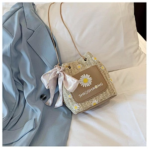 Wholesale 2020 Summer Custom Rattan Bag Woven Straw Bag Female Seaside Vacation Beach Small Bag