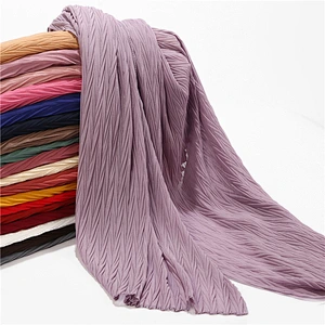 31 color stock Malaysia New Chiffon Crinkle monochrome plain chiffon scarf women hijab