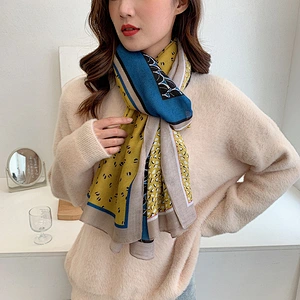2020 New Style Extended Printed Silk Scarf Women Fashion Wild Linen Scarf Travel Warm Shawl In Winter