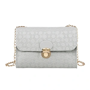 2021 Korean Fashion Ladies Crossbody Small Bags Wholesale Trend Embossed Chain Casual Women Pu Bags