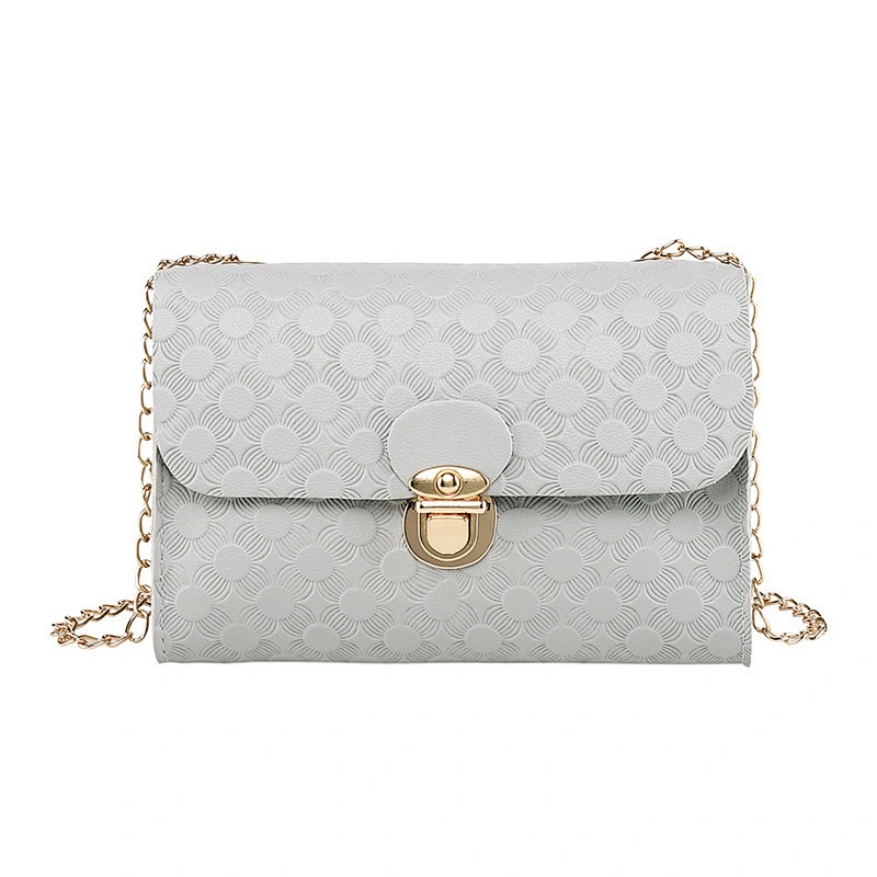 2021 Korean Fashion Ladies Crossbody Small Bags Wholesale Trend Embossed Chain Casual Women Pu Bags
