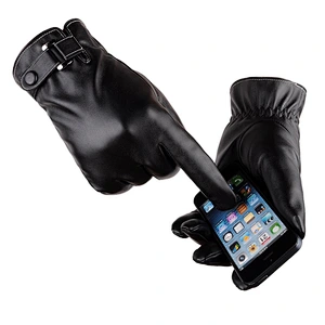 outdoor PU Leather Mens Driving touch screen wholesale fashion winter mens leather gloves