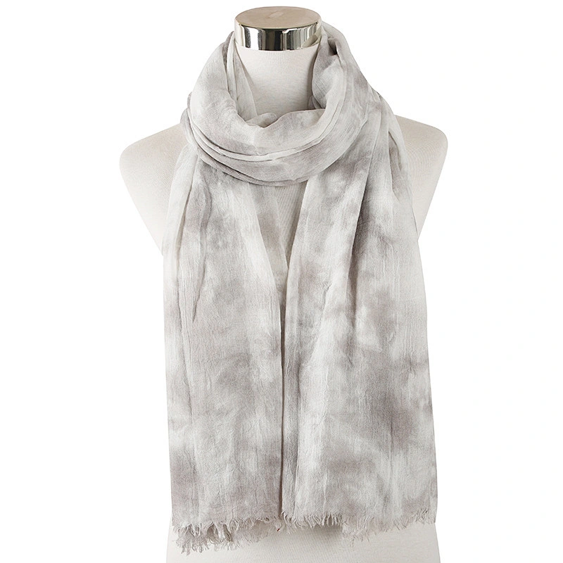 2020 New Autumn Winter Cotton Striped Handmade Tie-Dye Scarf Retro Cotton And Linen Scarf Sunscreen Shawl