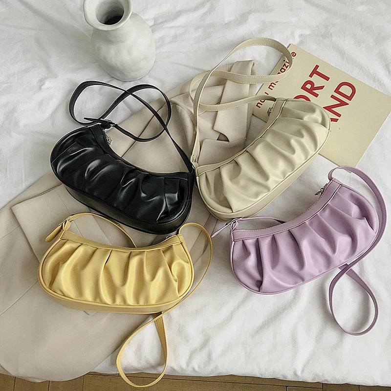 Underarm Handbags New 2020 Fashion Messenger Bag Folded Western Style Portable Small Bag Korean Version Dumpling Bag