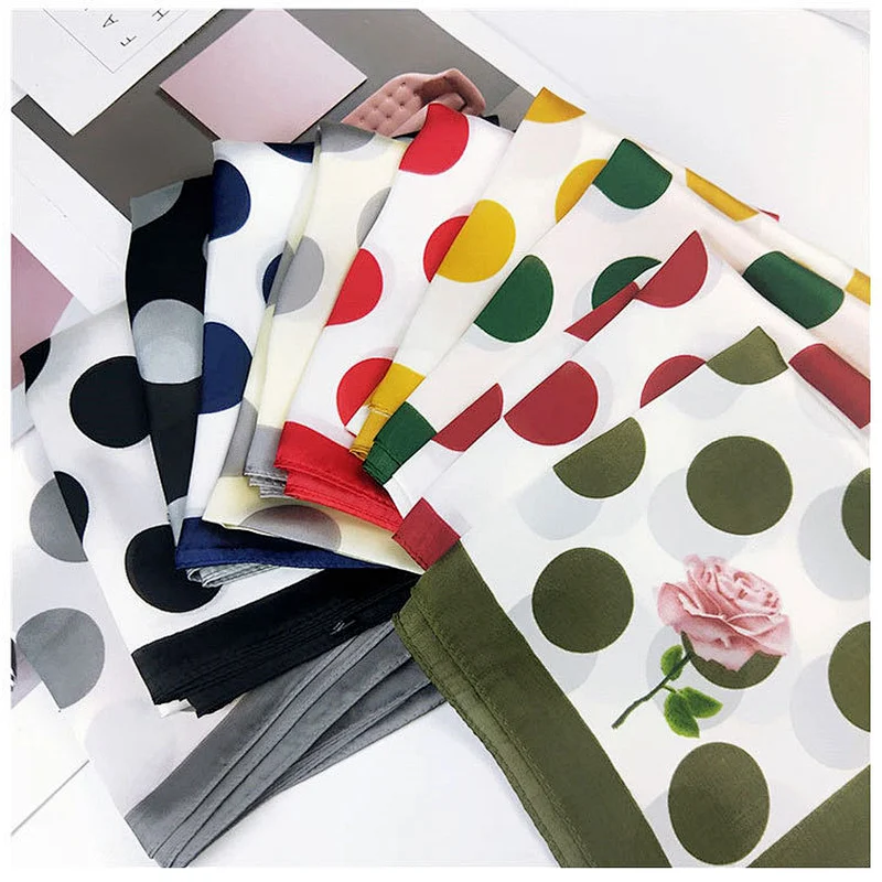 New wave polka dot small square female spring and summer wild decoration literary small square scarf