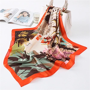 Printed scarf female spring and summer thin section decorative scarf fashion wild small square scarf autumn and winter warm prof