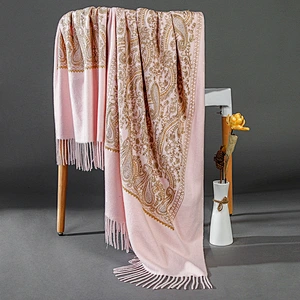 Fashion cashmere embroidery scarf all-match female autumn winter warmth tassel shawl